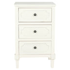 Commode latérale de rangement Dinah Grey à 3 tiroirs – 17"L x 13"P x 26"H