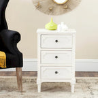 Commode latérale de rangement Dinah Grey à 3 tiroirs – 17"L x 13"P x 26"H