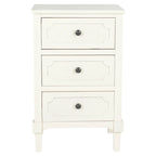Commode latérale de rangement Dinah Grey à 3 tiroirs – 17"L x 13"P x 26"H