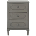 Commode latérale de rangement Dinah Grey à 3 tiroirs – 17"L x 13"P x 26"H