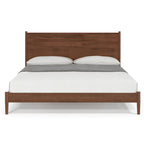 Lit double (King size) scandinave – Tête de lit à panneaux et lattes en bois, 3 finitions