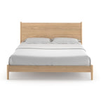 Lit double (King size) scandinave – Tête de lit à panneaux et lattes en bois, 3 finitions