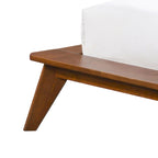 Lit plateforme bas Mid-Century Modern Boucle Wingback