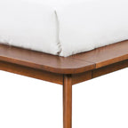 Lit plateforme bas Mid-Century Modern Boucle Wingback