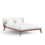 Lit plateforme bas Mid-Century Modern Boucle Wingback