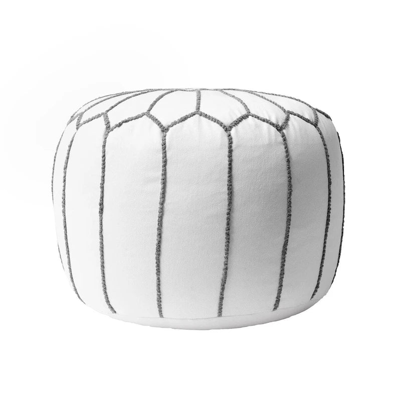 Pouf ottoman Nuloom en coton classique marocain