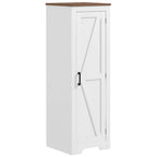 Meuble de rangement de style ferme HOMCOM avec étagère réglable, meuble de rangement de salle de bain compact à porte coulissante unique pour salon