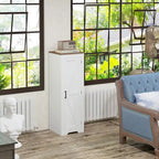 Meuble de rangement de style ferme HOMCOM avec étagère réglable, meuble de rangement de salle de bain compact à porte coulissante unique pour salon
