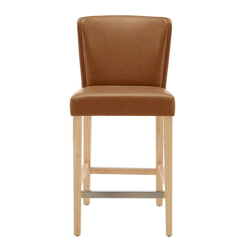 Tabouret de comptoir en similicuir Albie KD