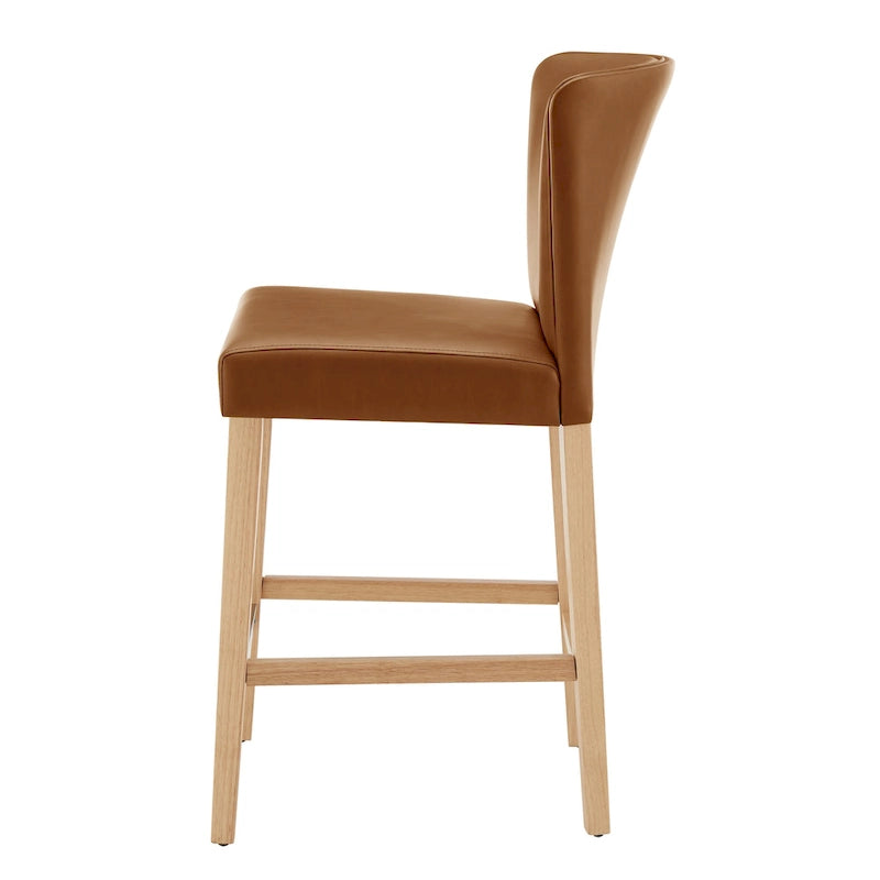 Tabouret de comptoir en similicuir Albie KD