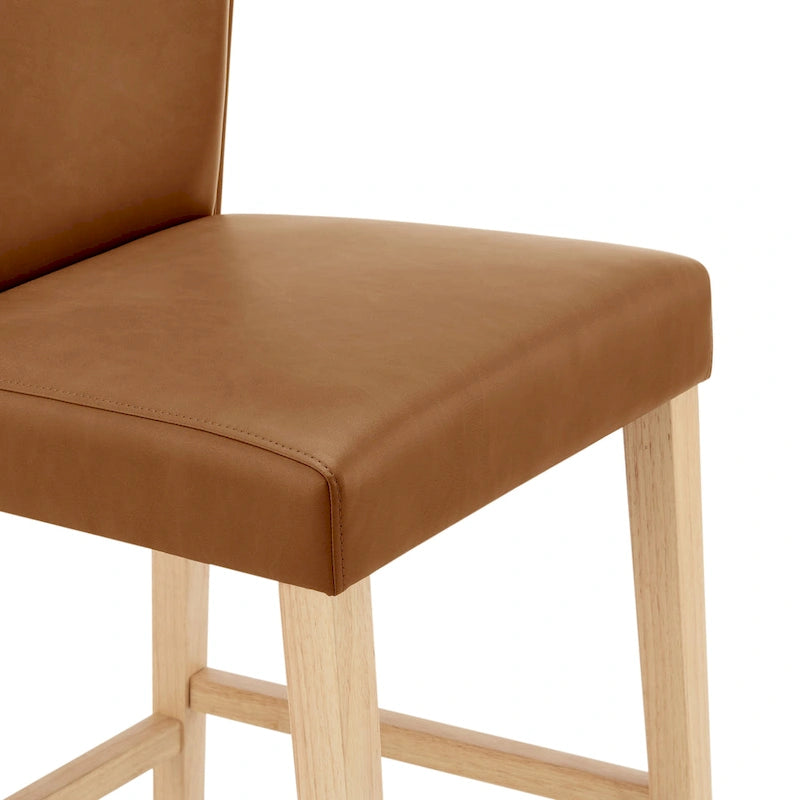 Tabouret de comptoir en similicuir Albie KD
