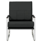 Fauteuil d'appoint moderne Allure Metal & Blended Leather – Siège contemporain