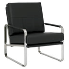 Fauteuil d'appoint moderne Allure Metal & Blended Leather – Siège contemporain