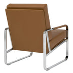 Fauteuil d'appoint moderne Allure Metal & Blended Leather – Siège contemporain