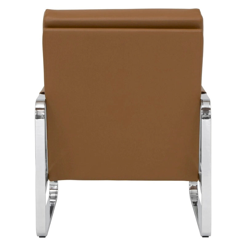 Fauteuil d'appoint moderne Allure Metal & Blended Leather – Siège contemporain