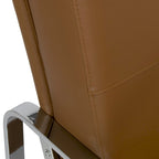 Fauteuil d'appoint moderne Allure Metal & Blended Leather – Siège contemporain
