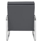 Fauteuil d'appoint moderne Allure Metal & Blended Leather – Siège contemporain