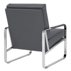 Fauteuil d'appoint moderne Allure Metal & Blended Leather – Siège contemporain