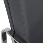 Fauteuil d'appoint moderne Allure Metal & Blended Leather – Siège contemporain