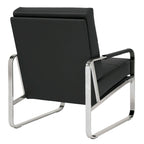 Fauteuil d'appoint moderne Allure Metal & Blended Leather – Siège contemporain