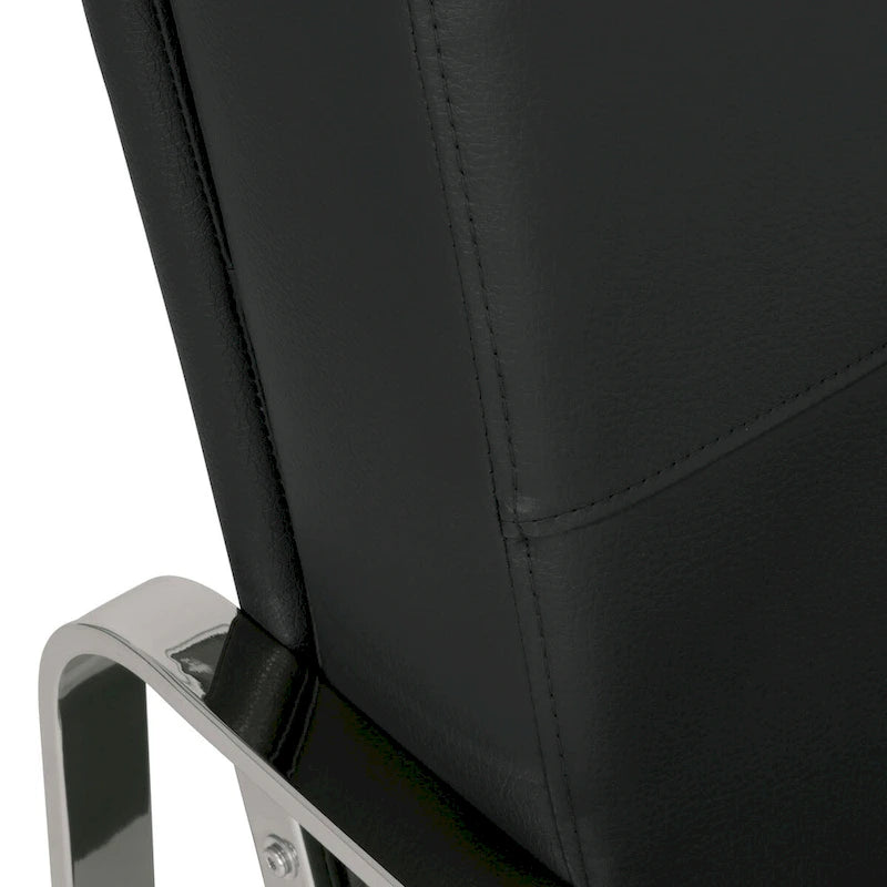 Fauteuil d'appoint moderne Allure Metal & Blended Leather – Siège contemporain
