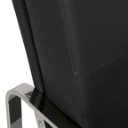 Fauteuil d'appoint moderne Allure Metal & Blended Leather – Siège contemporain