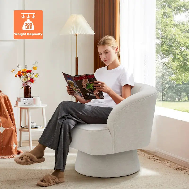 Pellebant Fauteuil pivotant Canapé pour Salon Chambre à coucher
