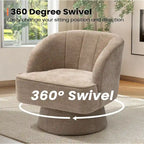 Pellebant Fauteuil pivotant Canapé pour Salon Chambre à coucher