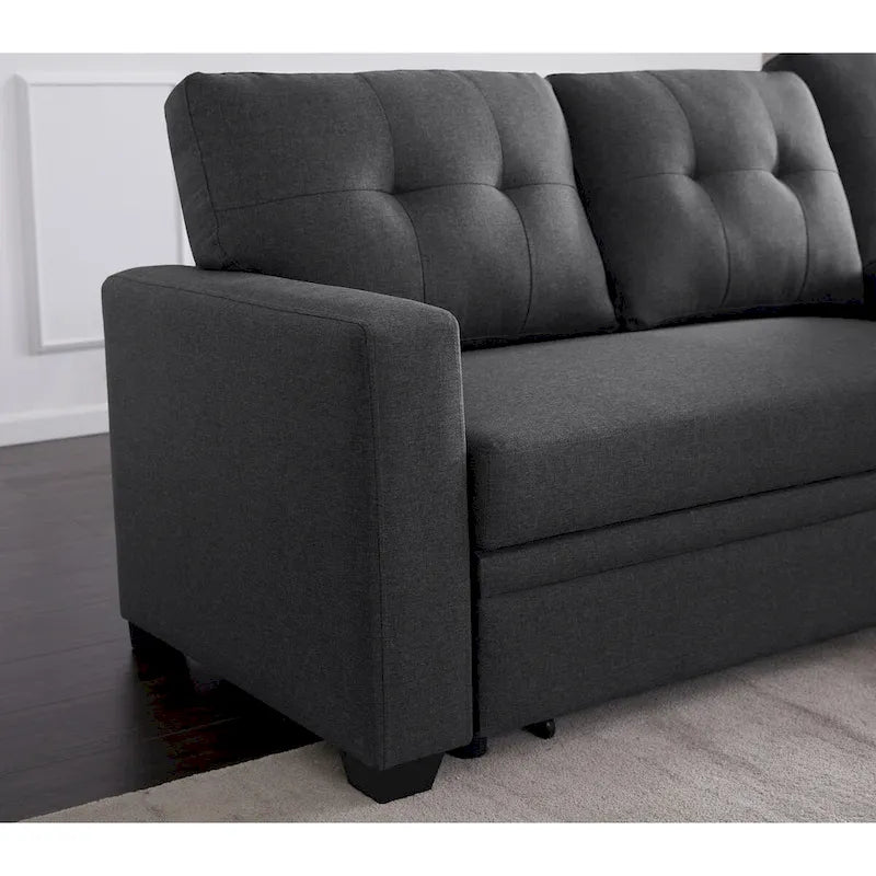 Canapé sectionnel convertible rembourré avec méridienne – 82 L x 53 P x 34,5 H