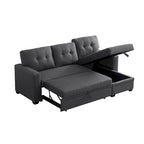 Canapé sectionnel convertible rembourré avec méridienne – 82 L x 53 P x 34,5 H