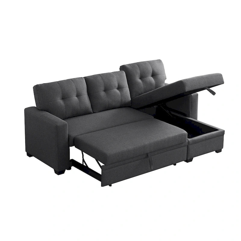 Canapé sectionnel convertible rembourré avec méridienne – 82 L x 53 P x 34,5 H