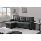 Canapé sectionnel convertible rembourré avec méridienne – 82 L x 53 P x 34,5 H