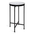 Table d'appoint pliante plateau rond en métal Celia – 14"x14"x25.75"
