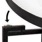Table d'appoint pliante plateau rond en métal Celia – 14"x14"x25.75"