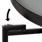 Table d'appoint pliante plateau rond en métal Celia – 14"x14"x25.75"