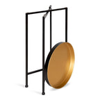 Table d'appoint pliante plateau rond en métal Celia – 14"x14"x25.75"
