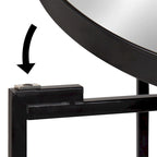 Table d'appoint pliante plateau rond en métal Celia – 14"x14"x25.75"