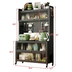 Meubles de rangement de cuisine à roulettes - Étagère de boulangerie, Meuble à micro-ondes, Organisateur de rangement