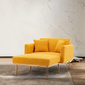 Chaise longue d'intérieur 62 L, Lit de canapé moderne en tissu Teddy pour salon, Chaise longue convertible avec pieds en fer
