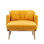 Chaise longue d'intérieur 62 L, Lit de canapé moderne en tissu Teddy pour salon, Chaise longue convertible avec pieds en fer