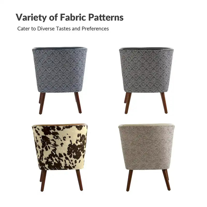 Fauteuil d'appoint Mid-Century Modern – Pieds effilés en bois massif, 4 couleurs