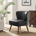 Fauteuil d'appoint Mid-Century Modern – Pieds effilés en bois massif, 4 couleurs