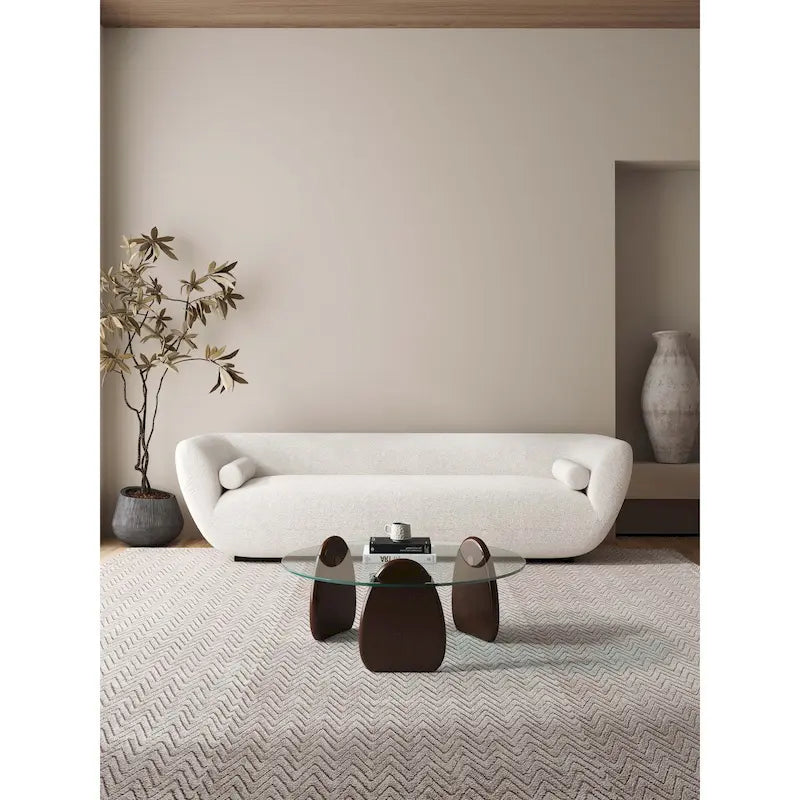Table Basse Moderne Manhattan Comfort Artesia Noyer Foncé