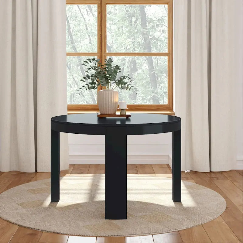 Table de salle à manger ronde en bois massif Plank and Beam Contour - 47