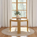 Table de salle à manger ronde en bois massif Plank and Beam Contour - 47