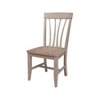 Chaises de salle à manger Soma en bois massif Fanback – Lot de 2, style classique