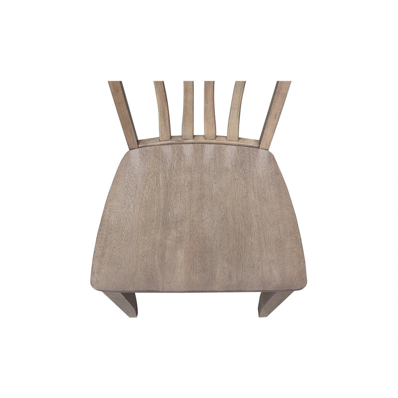 Chaises de salle à manger Soma en bois massif Fanback – Lot de 2, style classique