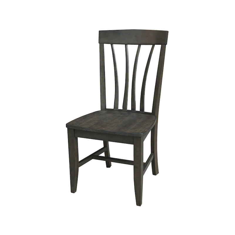 Chaises de salle à manger Soma en bois massif Fanback – Lot de 2, style classique