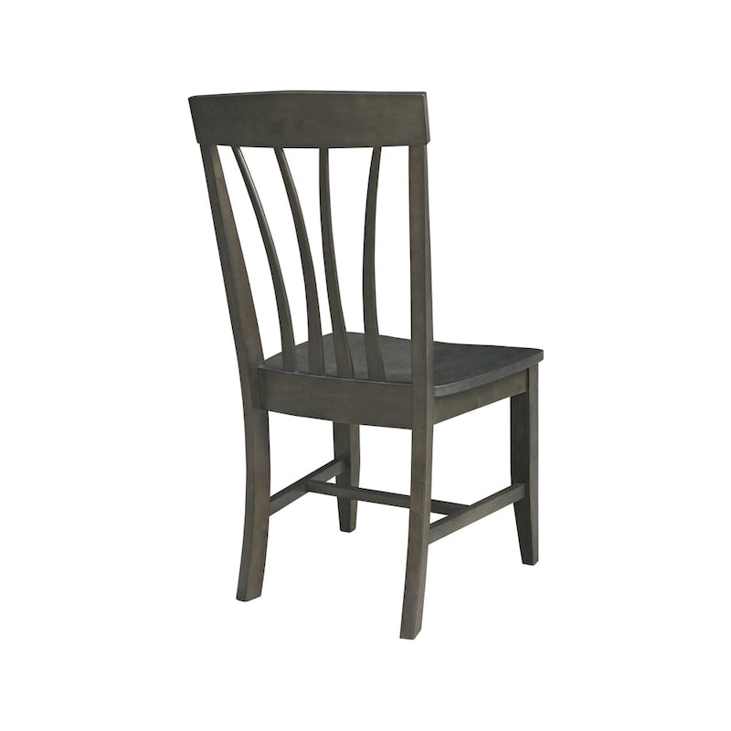 Chaises de salle à manger Soma en bois massif Fanback – Lot de 2, style classique