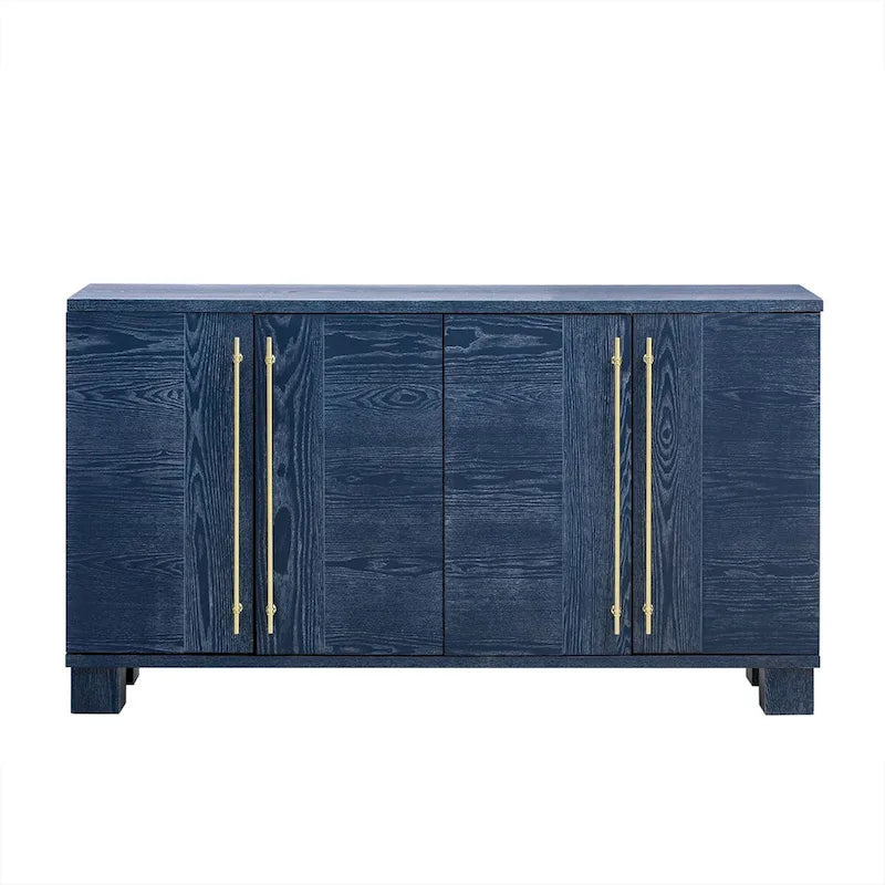 Buffet en bois de style traditionnel avec étagères réglables